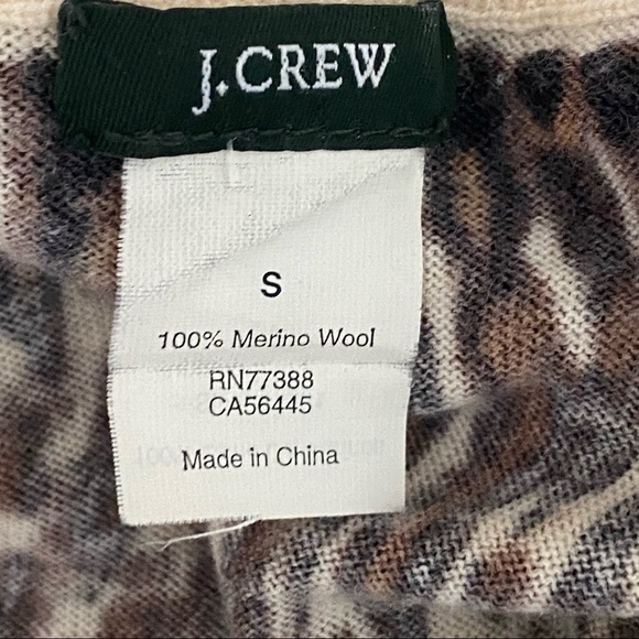J. Crew merino wool leopard sweater size Small - Picture 6 of 8